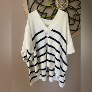 Brand new Loft striped poncho, tag still on.